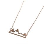 Gold Tone Mountain Necklace Gold Photo 4