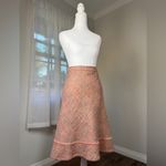 Gap Vintage ‘04 Pink Wool Blend Textured A-Line Knee Length Skirt Photo 5