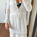 H&M White Crochet Swimsuit Tunic Coverup Photo 0