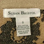 Susan Bristol  Cardigan Black Gold Shimmer Floral Small Photo 3