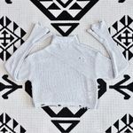 SER.O.YA Fae Distressed Turtleneck Sweater in Silver Size L Photo 10