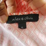 Alice + Olivia Alex + Olivia Orange Sleeveless Diamond Pattern Gold Accent Top XL Photo 6