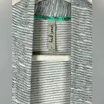 Sweet Grey Open Front Cardigan Cotton Blend Textured Stripes Women’s Size Large Gray Photo 3
