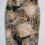 Carmen Marc Valvo CARMEN MARC VALVO LADIES PULL-ON PENCIL SKIRT Animal Print Size M Photo 0