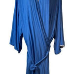 Soma  Cooling Lights Pom Trim Short Robe Blue Size XL EUC #0917 Photo 0