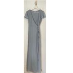 Show Me Your Mumu  Noelle Flutter Wrap Dress in Steel Blue Size Small Photo 5