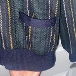 Vintage 70s wool and suede stripped jacket very rare 42​ Size M Photo 6