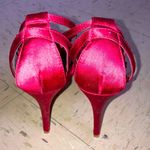 Audrey Brooke  Women Size 6M High Heel Strap Bow Tie Pumps Candy Apple Red Photo 3
