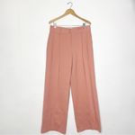 See By Chloe Women's Muted Clay Cotton Wide Leg Pleated Trouser Pant Size 12 NWT Photo 2