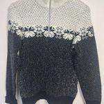 Rossignol‎ Sweater 1/4 Zip Mohair Blend Black White XL Women Nordic Stretch Ski Photo 0