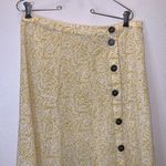 Crescent NWT  yellow floral maxi button Down skirt Photo 1