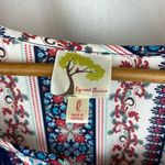 Anthropologie Fig & Flowers Floral Short Sleeve Blouse Top L Photo 3