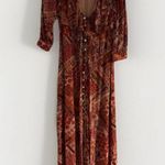 Free People LENNON BUTTON-FRONT MAXI DRESS OB1563474 FLORAL PRIMROSE COMBO SZ XS Photo 5