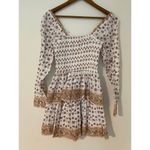 Cleobella  Reina Border Print Long Sleeve Dress Square Neck Tiered Mini EUC XS Photo 11