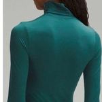 Lululemon WunderMost Ultra Soft Nulu Turtleneck Bodysuit Color Storm Teal L NWT Photo 2