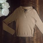 Forever 21 F21 Ribbed Collared Long Sleeve Photo 0