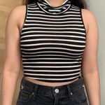 Nasty Gal Striped Sleeveless Mock neck Crop Top Photo 4