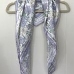 Rubi Purple Floral Satin Square Scarf ~ 100% Polyester~ Coquette Girl Photo 0