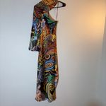 ZARA  Paisley Floral‎ Print One Shoulder Midi Dress Asymmetric Party Size XS Photo 6