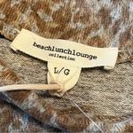 BeachLunchLounge Stina Womens Size Large Cheetah Leopard Thin Sweater Winter NEW Photo 2
