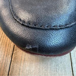 Enzo Angiolini  Women’s Flat Black Leather Loafers with Gold Bar Detail‎ size 6.5 Photo 8