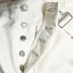 Gap Wide Leg Suspender Jeans White Denim Pants with Suspenders Size 31 | 12 Long Photo 11