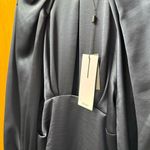 NEW Acler Paringa Long Puff Sleeve Satin Mini Dress Midnight Navy Blue US 8 NWT Photo 11