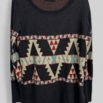 Peruvian Connection long line nordic print pima cotton sweater size medium retro Photo 0