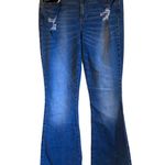Arizona Jeans Womens Distressed Bootcut Denim Pants With Faded Detailing Size 6 Photo 0