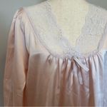 Southern Nights Pink Lacy Long Sleeve Nightgown Size Small Photo 2