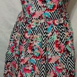 No Boundaries NoBo M Strapless Mini Sundress Geo Floral 11/13 Photo 0