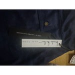 Nicole Miller L Navy Linen Button Front Mini Skirt with Brown Buttons new w tag Photo 7