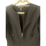 St. John  zip front 109% wool jacket black size 6 Photo 4