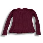 Tuckernuck Peacock Sweater Womens Merlot Wool Fisherman Cableknit Crewneck XS Red Photo 1
