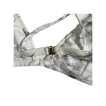 SheIn Women's Bikini Swim Top Marble Print Size Small  White/Gray Cross Back Photo 4