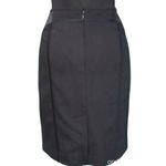 Cache  Black Self Belt Selpato Pencil Skirt New Grommet Lace up Lined $138 NWT Photo 2