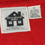 Storybook Knits Womens Red White‎ Nantucket Shore Full Zip Cardigan Sweater Med Red Photo 3