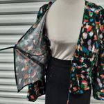 Open Edit  Top Women's Extra Large XL Long Sleeve Tie Front Blouse Photo 6