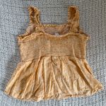 Old Navy  Women's Gold Yellow Smocked Tie Dye Baby Doll Tank Top Size Medium Photo 1