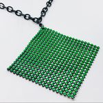 Rave Green Square E girl Punk Necklace New Photo 5