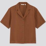Uniqlo Linen Blend Short Sleeve Shirt size M Photo 0