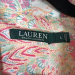 Ralph Lauren Lauren Silky Pink Paisley Robe Women's Size Large Photo 3