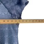 Y2k Size XS‎ Blue Green Mixed Floral Lace Blue Flutter Shirt Patchwork Cotage Photo 6