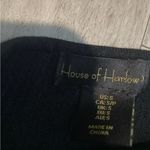 House of Harlow  1960 Black Ribbed Asymmetrical Crop Top Photo 1