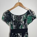 Vintage Y2K Top Women Size M Green Black Bling Sequin Bratz Milkmaid Babydoll Size M Photo 3