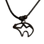 Vtg Southwestern 925 Single Strand Turquoise Zuni Bear Liquid silver necklace Photo 6