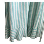 Draper James Draper James Women RSVP Wrap Dress S Aqua Striped Preppy Flirty Coastal Beachy Photo 5