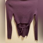 Babaton Aritzia Sculpt Knit Tie-Back Sweater In Dewberry Purple Size XS NEW Photo 6