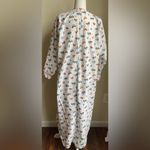 VTG Lanz of Salzburg Flannel 100% Cotton Nightgown Heart Buttons Log Cabin White Size L Photo 1