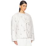 Sleeper  Ukiyo Tie Front Puffer Jacket Flower Print Womens Size XS Photo 3